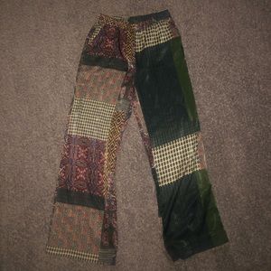 SILKY PATTERNED PALAZZO/STRAIGHT LEG PANTS